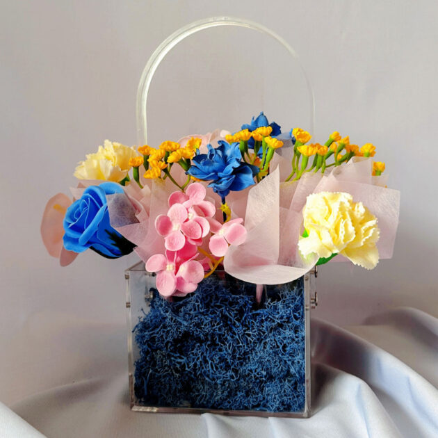Demetria Artificial Flower Acrylic