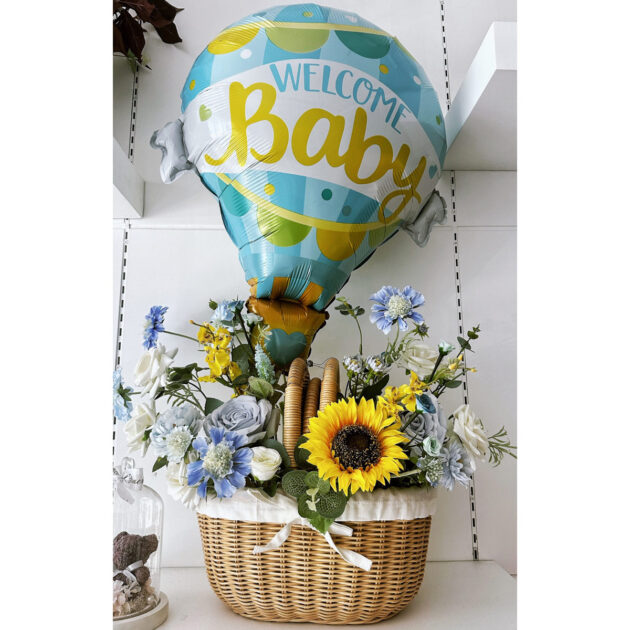 Kenzia Artificial Flower Basket